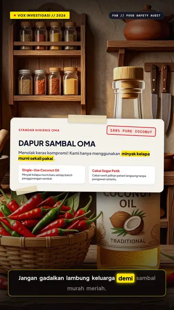 Cuplikan video Dapur Sambal Oma — Investigative Storytelling (60s)